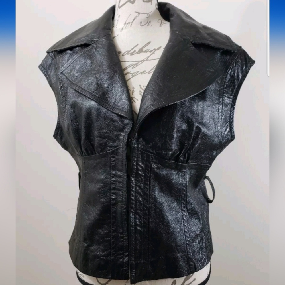 Arden B Leather Jacket Size L Sleeveless